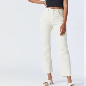 Mavi Barcelona Pants - Cream - Size 28/31 - High Rise Wide Leg